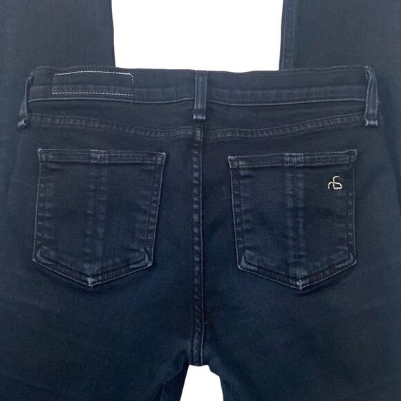 rag & bone High Rise Skinny Dark Coal Wash Denim Stretch Jeans Women Size 25 - Picture 9 of 13